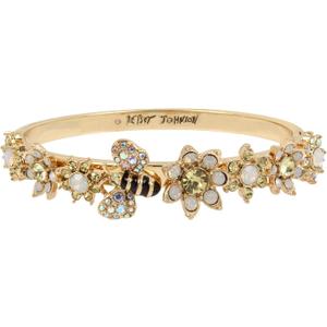 Betsey Johnson Womens Motif Bangle Bracelet (One Size, Yellow/Bumble Bee)