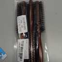 Boao 3 Pieces Boar Bristle Round Hair Brush Set for Women Men Round Drying, Styling, Curling Hair Brush with Wood Handle Quiff Roller(10/12/ 14 Rows)