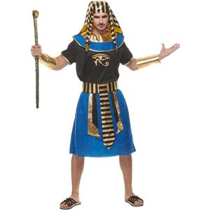 EraSpooky Egyptian Costume Men Pharaoh Ancient Robes Egypt Fancy Dress, M