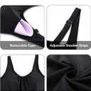 Aqua Eve Two Piece Women's Tankini Swimsuits Blouson Swim Tank Top with Shorts Modest Bathing Suits (S)