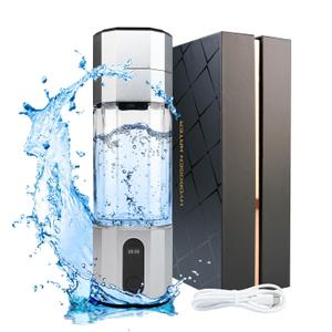 Hydrogen Water Bottle Generator with 10000PPB Hydrogen Production LED Display Portable Hydrogen Water Machine for Home, Gym, Travel, Office Hydro Bottle Suitable Gift for Love Friend Family (Silver)