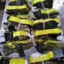 VEVOR Flat Hook Ratchet Straps (5PK), 10,000 lb Break Strength, 2" x 30' Heavy Duty Tie Down Straps, Track Spring Fittings, 3,333 Pound Working Load, for for Flatbed, Truck, Trailers Pickup