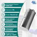 45 uF 45 MFD 5% 370 VAC Dual Run Round Start Capacitor for AC Unit Fan Motor Start, Heat Pump, Condenser Straight Cool. Compatible with Coleman Capacitor 1499-5731