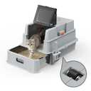 XXXL Stainless Steel Litter Box with Lid,Extra Large Litter Box Enclosure