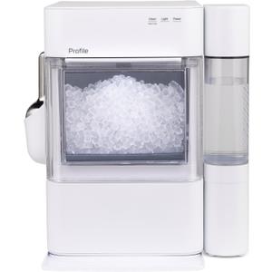 GE Profile Opal 2.0 Ultra Nugget Ice Maker with Side Tank and Scale Inhibiting Filter, Scoop Included, 38 lbs in 24 Hours, Pellet Ice Machine with WiFi & Smart Connected, Stone White