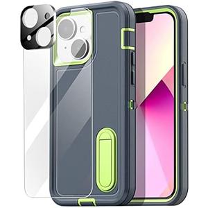 AICase for iPhone 13 Mini Case Built-in Kickstand with Glass Screen Protector+Camera Lens,Heavy Duty Drop Protection Full Body Rugged Shockproof Military Protective Tough Durable Cover_7