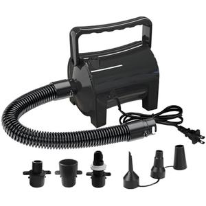 Artigarden Electric Air Pump Portable 460W Quick-Fill Air Pump Air Flow 45CFM 2.1PSI with Hose 5 Nozzles 120V AC Inflator Deflator Pump for Air Mattress Air Bed Inflatable Cushion Boat Swimming Ring