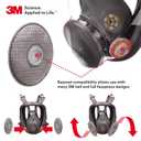 3M P100 Advanced Respirator Filter 2297, 1 Pair, Helps Protect Against Oil and Non-Oil Based Particulates, Nuisance Level Organic Vapor Relief, Mining, Shipbuilding, Abatement, Utilities