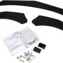 GRAND ORANGE Universal Front Bumper Chin Lip Spoiler Splitter Wing Body Kit Pointed Tip Style Glossy Black PP