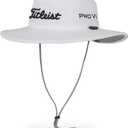 Titleist Men's Tour Aussie Golf Hat, White/Black (White)