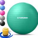 Anti-Burst Pregnancy Exercise Ball  High Weight Capacity Stability Ball for Yoga, Pilates & Labor Support, Eco-Friendly PVC Fitness Ball for Moms, Includes Pump (45cm-95cm) (55cm/21.6", Green)