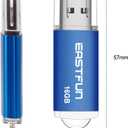 EASTFUN 4 Pack 16GB USB 2.0 Flash Drive Memory Stick Thumb Drive with LED Indicator, 4 Colors: Rose/Red/Green/Blue