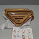 IBosins Corner Shower Stool with Storage Shelf Shower Foot Rest for Shaving Legs Small Bench for Inside Shower to Sit on Bath Seat - Acacia Wood