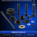 Orion Motor Tech Wheel Bearing Puller Tool Kit Compatible with Harley Davidson Motorcycles, Wheel Bearing Remover Installer Tool Set for 0.75" 1" 25mm Bearings Compatible with Hogs from 2000