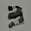Elite Cushioned Compression Mid-crew Socks 4-Pack for Youth Women Men (Large, Black/White (2 Pairs of Each Color))