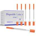 0.5 ml/cc Syringes 31G x 1/2 (13mm) Disposable Lab Syringe with Cap, 100 Pack
