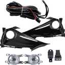 labwork 1 Pair Fog Lights Lamps Replacement for Corolla Hatchback 2019 2020 2021 Clear Lens with Switch + Harness + Bezel Kit Driving Fog Lights Lamps Driver and Passenger Side