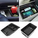 Center Console Organizer Tray Compatible with 2024 2025 Hyundai Santa Fe Interior Storage Box Insert Secondary Accessories (2PCS Center Console Tray)