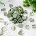 Whaline 600 Pcs Silk Rose Petals Sage Green Flower Petals Artificial Scatter Flowers for Bridal Shower Romantic Night Wedding Aisle Table Centerpieces Reception Tables Decorations