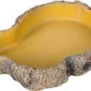 REPTIZOO Reptile Food Dish Terrarium Water Bowl Food Feeding Bowl for Reptile Amphibian Pets Large(8.8" x 6.5" x 1.5")