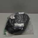 LUSHVIDA Round Waterproof Table Cover Elastic Vinyl Fitted Tablecloth Elastic Edged Plastic Table Cloth for Camping, Dining, Indoor and Outdoor (Black, Best for Up to 45"-56" Round)