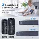 Blood Pressure Monitor, Extra Large 2 Cuffs Accurate Upper Arm Blood Pressure Machine for Home Use, 9-17''&13-21''Adjustable Blood Pressure Cuff, 6 inch Backlit Large Screen /3 User Mode