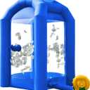 OZIS 8.2x5.2x5.2Ft Inflatable Money Machine Booth with Blower Inflatable Cash Cube Booth for Business Advertising Promotions Party(Blue)