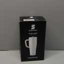 Ice Shaker 40 oz Tumbler with Handle and Straw | 40oz Sandy Beach | Cold for 30+ Hours | 2-in-1 Tumbler Shaker Bottle | Odor-Free 40 ounce Bottle for Water, Protein Shakes, Smoothies, Cocktails