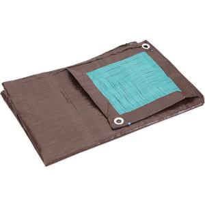 Kotap 6 x 8 Ft. All-Purpose Multi-Use Protection/Coverage 5-mil Poly Tarp, Reversible, Waterproof, Brown/Green, 30-Pack (TBG-0608-30)