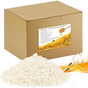 TRINIDa White Beeswax Pellets 5LB(80 oz), 100% Organic Bees Wax Pellets for DIY Candles, Beeswax for Candle Making, Skin, Body, Face, and Hair Care, Lotions, DIY Creams, Lip Balm and Soap Making
