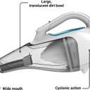 BLACK+DECKER dustbuster Cordless Handheld Vacuum, Portable Vacuum for Car and Home Rechargeable, Powerful Suction, Wide Mouth (HHVI315JO42)