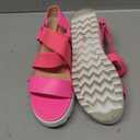 DREAM PAIRS Womens Open Toe Ankle Strap Platform Wedge Sandals (8.5, Neon/Pink)