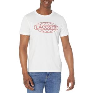 Lacoste Men's Sport Organic Jersey T-Shirt, Blanc, Small