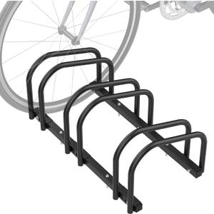 3 Bikes Floor Bike Stand, Bike Parking Rack Garage Bike Storage Stand Indoor/Outdoor 22-28" Wheel Stand, Max. Tire Width 2.1"