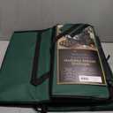 ZOBER All in One Christmas Ornament Storage Box & Decoration Container - Easy Access Removable Trays, Keeps 73 Ornaments - Adjustable Extent Area for Figurines and Pockets for Decoration - Green