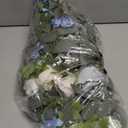 Lvydec 2 Pack Artificial Peony Flower Garland - 6ft Silk Peony Red Flower Garland Arch Flower Vine for Wedding Party Table Decoration(Blue and White)