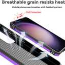 for Samsung Galaxy S24 Case with Camera Lens Cover HD Screen Protector, Dual Layer Military-Grade Drop Tested Magnetic Ring Holder Kickstand Protective Phone Case for Samsung Galaxy S24 (Purple)