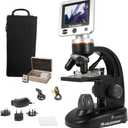 Celestron LCD Digital Microscope II 3.5" Screen 5MP Camera 40x1600x Magnification Rotating Head SD Card Included TV Output Ideal for Slides, Labs, Classrooms, Biology, Education