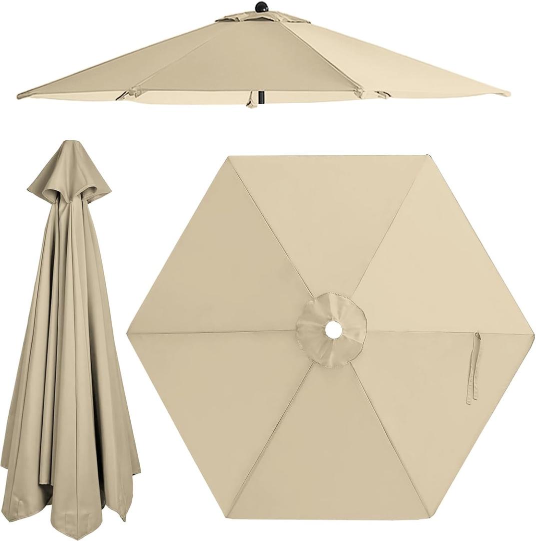 Patio Umbrella Replacement Canopy Only,Outdoor Table Market Yard Umbrella Top for Outdoor Umbrella Canopy