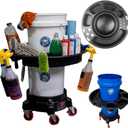 5 Gallon Car Wash Bucket Organizer Car Detailing Caddy - Cart Holds Spray Bottles, Auto Cleaning Supplies & Car Washing Tools and Accessories - Buckets & Dolly Sold Separately