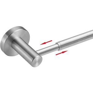 BESy Adjustable 15 to 26 Inch Single Bath Towel Bar for Bathroom SUS304 Stainless Steel Towel Holder, Wall Mount with Screws Hand Towel Bar Rod Hotel Style, Brushed Nickel