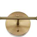 GLOBE Electric Celestia 2-Light Wall Sconce, Matte Brass, Frosted Glass Shades