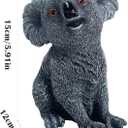 Cute Garden Koala Statue Outdoor Decor, 5.9 Inches Resin Seated Koala Figurine Animal Sculpture for Patio Lawn Yard Home Office Desk Ornaments
