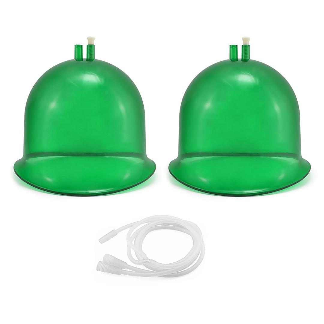 Elitzia Vacuum Cups for Butt Lifting 3000ML/101Fl.oz Extra-Large Buttocks Cups 9.05" Bottom Diameter x 6.69" Height Vacuum Therapy Machine Accessories 1 Pair Body Shaping & Lifting ETHX005 (Emerald)