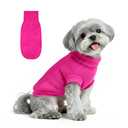 Petdream Dog Christmas Sweater for Small Medium Large Dog Girl & Male, Knitting Collar Soft Warm Doggy Festive Holiday Winter Sweater, Puppy Funny Clothing for Indoor Outdoors Playing (HotPink, L)
