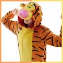 Adult Onesie Pajamas Unisex Animal One-Piece Cartoon Costume Cosplay Homewear Sleepwear Partywear For Men Women (Orange, XL)