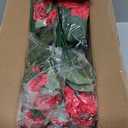 12 Pcs Artificial Flowers for Outdoors, Faux Silk Geraniums Flowers UV Resistant Fake Flowers Outdoor Plants for Front Porch Yard Patio Garden Home Decor (12, Red)