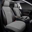 Front Car Seat Covers for Mercedes-Benz, Leather Waterproof Seat Protector Fit C-Class E-Class G-Class GLC GLE GL ML CLS Sprinter, Not Fit Models with Leg Extension, 2 Pack,Gray