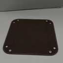 Oirlv Premium Leather Valet Tray for Men Jewelry Organizer, Desktop Storage,Key Wallets Cell Phones Catchall Tray Nightstand or Dresser Organizer Plate (Coffee)