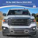 For Sierra Front Bumper Trailer Hook Trim Cover for GMC Sierra 2014-2015 Chrome Exterior Accessories 2pcs